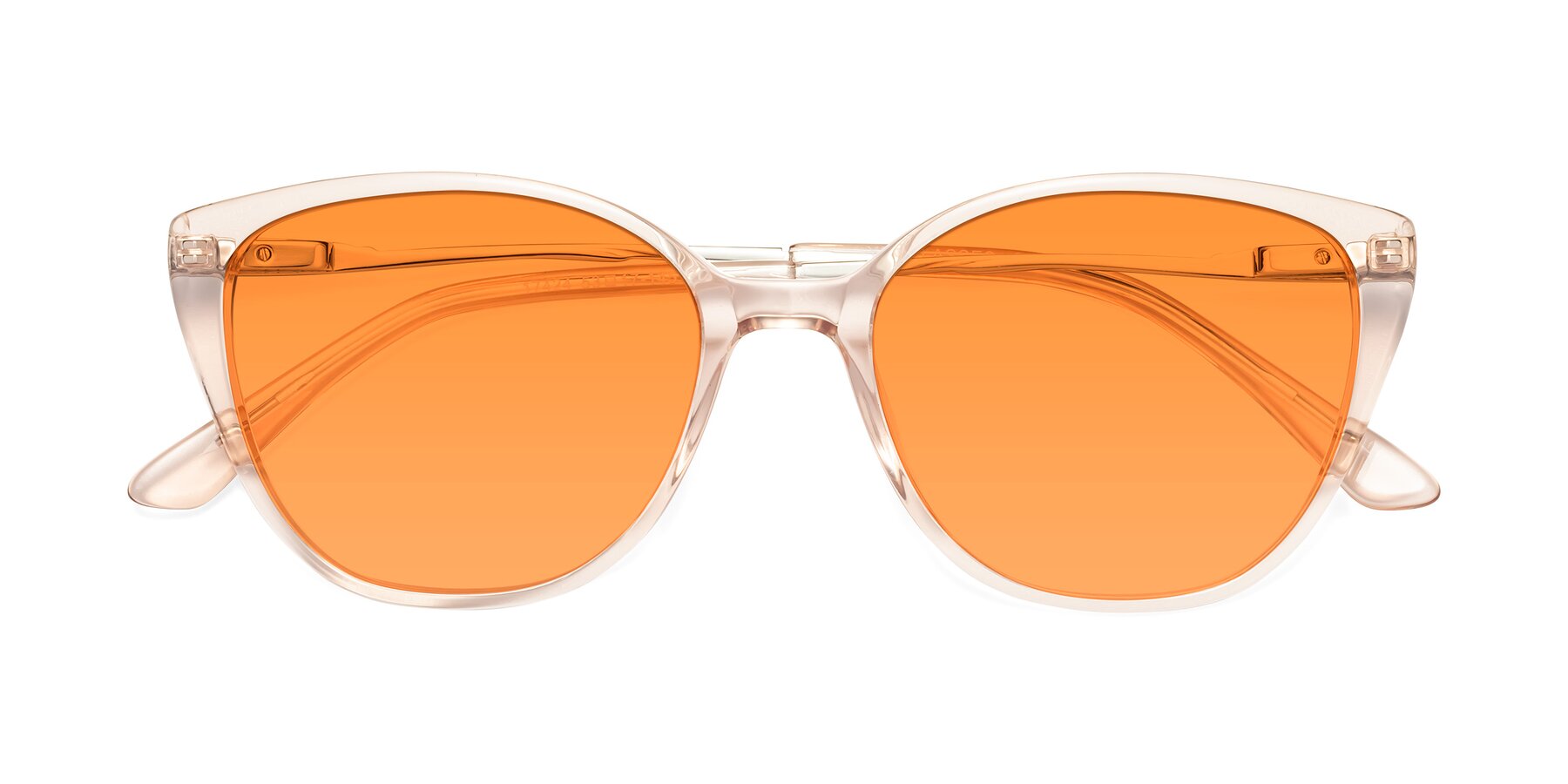 Folded Front of 17424 in Transparent Pink with Orange Tinted Lenses