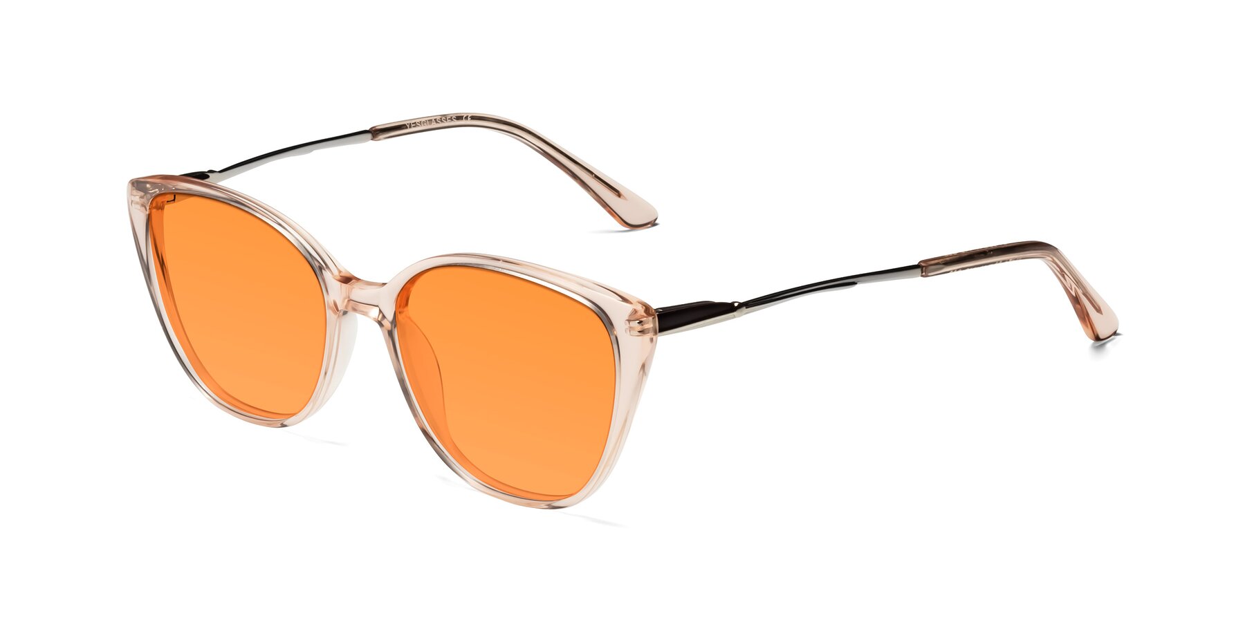 Angle of 17424 in Transparent Pink with Orange Tinted Lenses