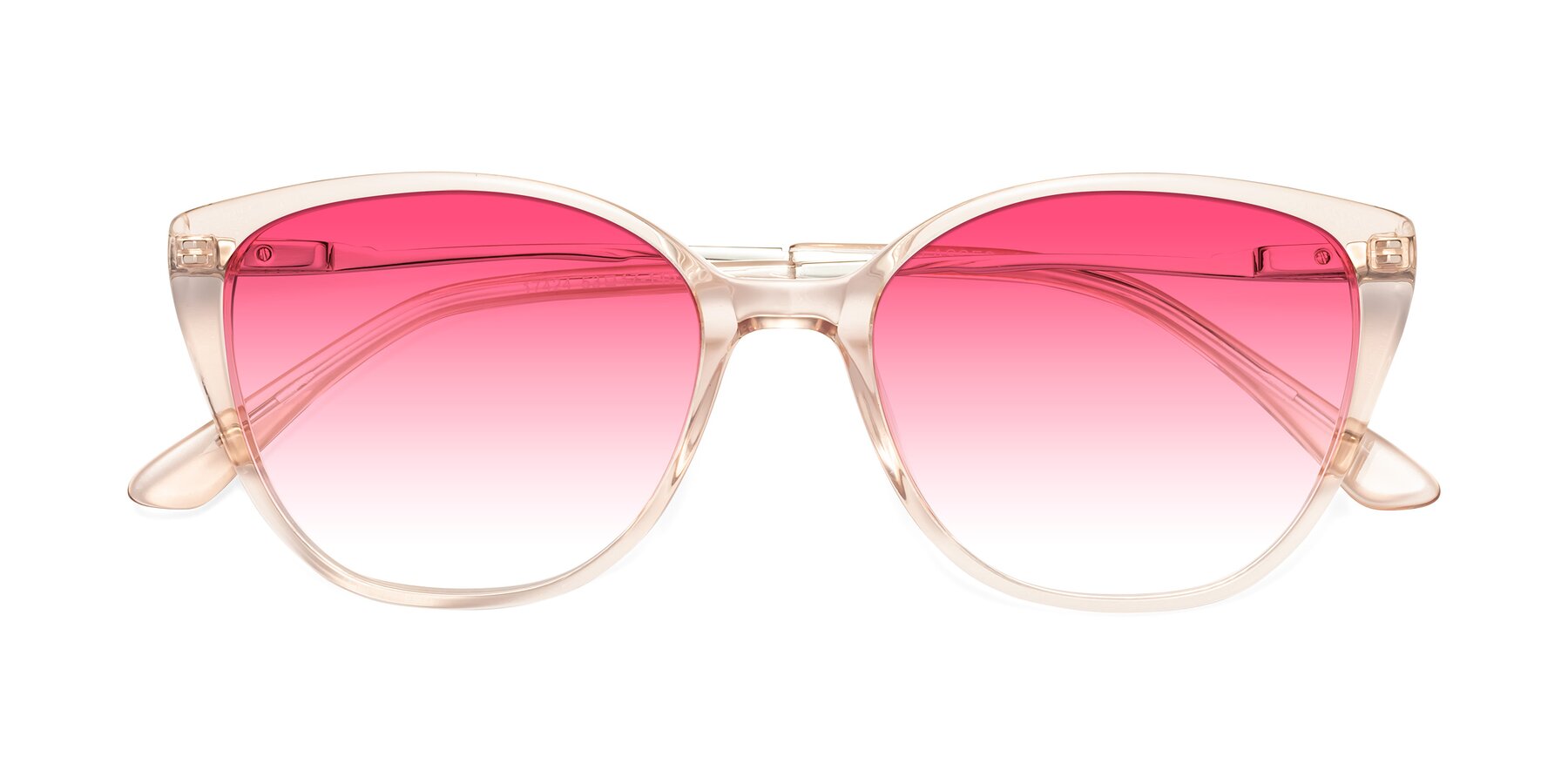 Folded Front of 17424 in Transparent Pink with Pink Gradient Lenses