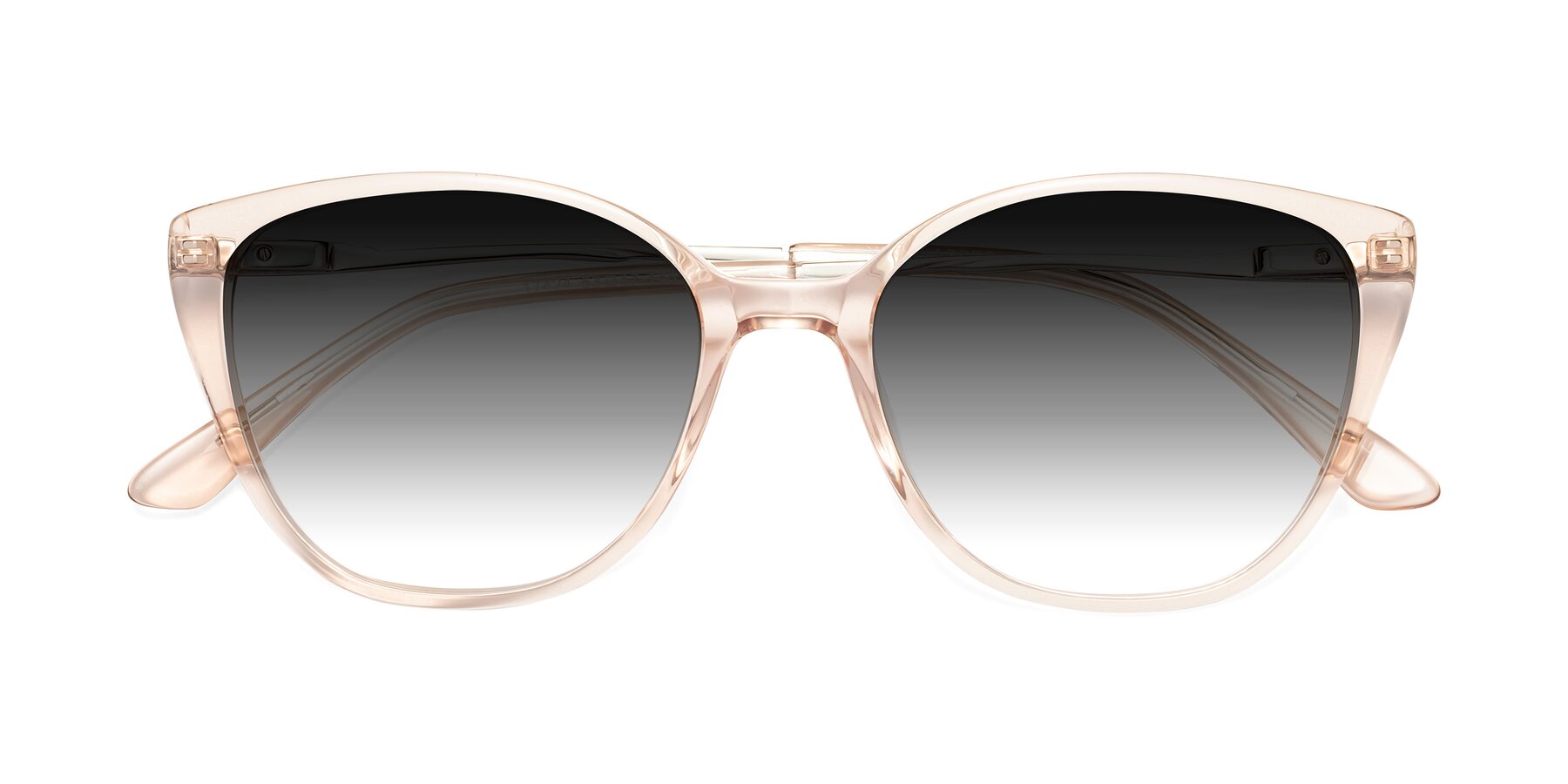 Folded Front of 17424 in Transparent Pink with Gray Gradient Lenses