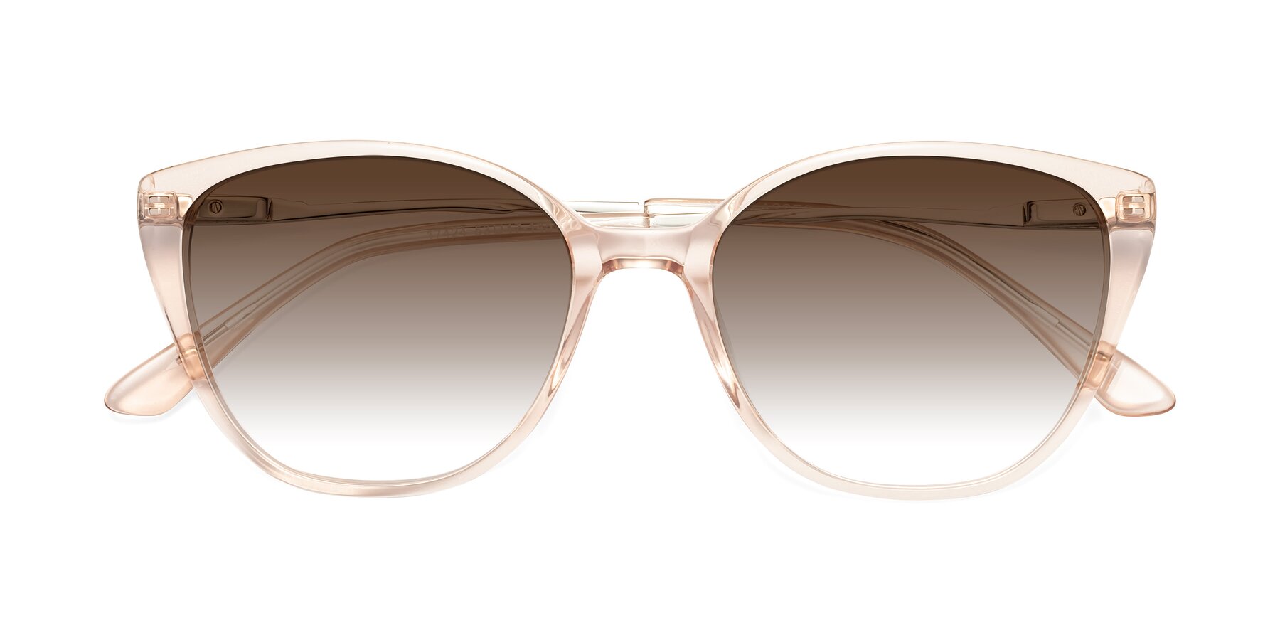 Folded Front of 17424 in Transparent Pink with Brown Gradient Lenses
