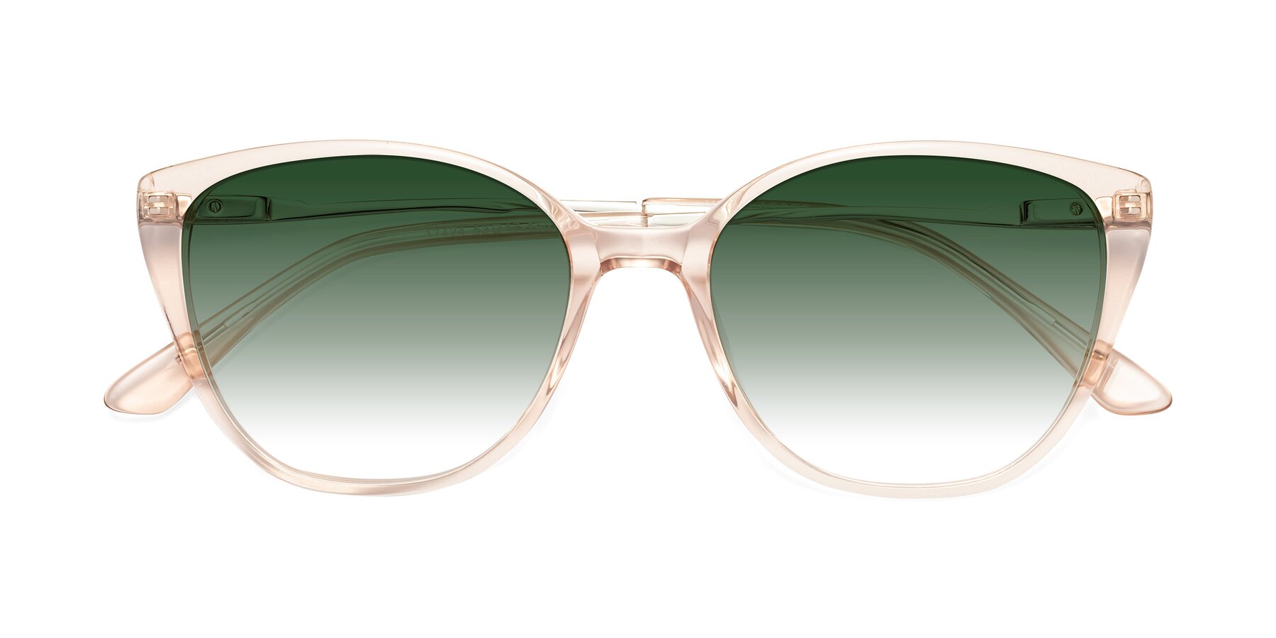 Folded Front of 17424 in Transparent Pink with Green Gradient Lenses