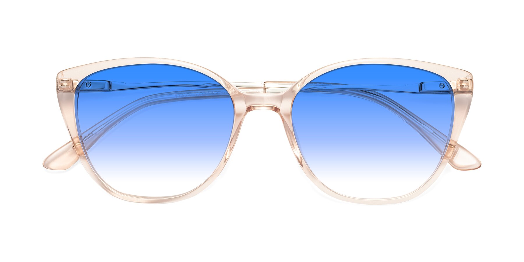 Folded Front of 17424 in Transparent Pink with Blue Gradient Lenses