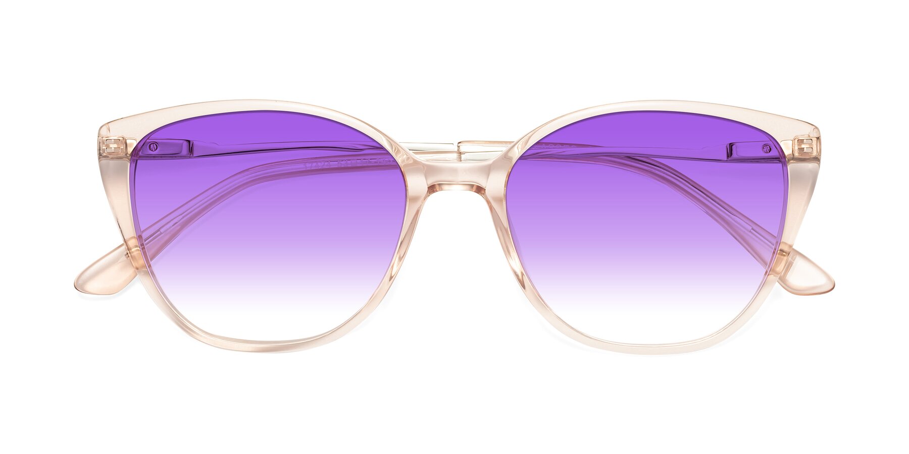 Folded Front of 17424 in Transparent Pink with Purple Gradient Lenses