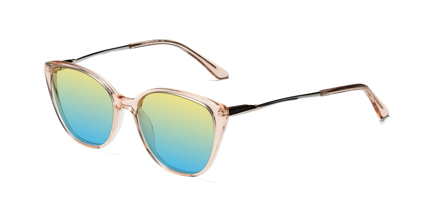 Angle of 17424 in Transparent Pink with Yellow / Blue Gradient Lenses