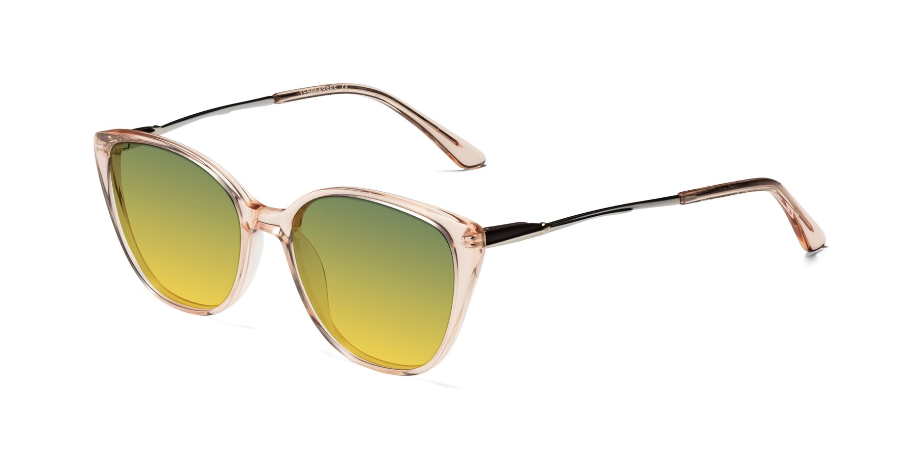 Angle of 17424 in Transparent Pink with Green / Yellow Gradient Lenses