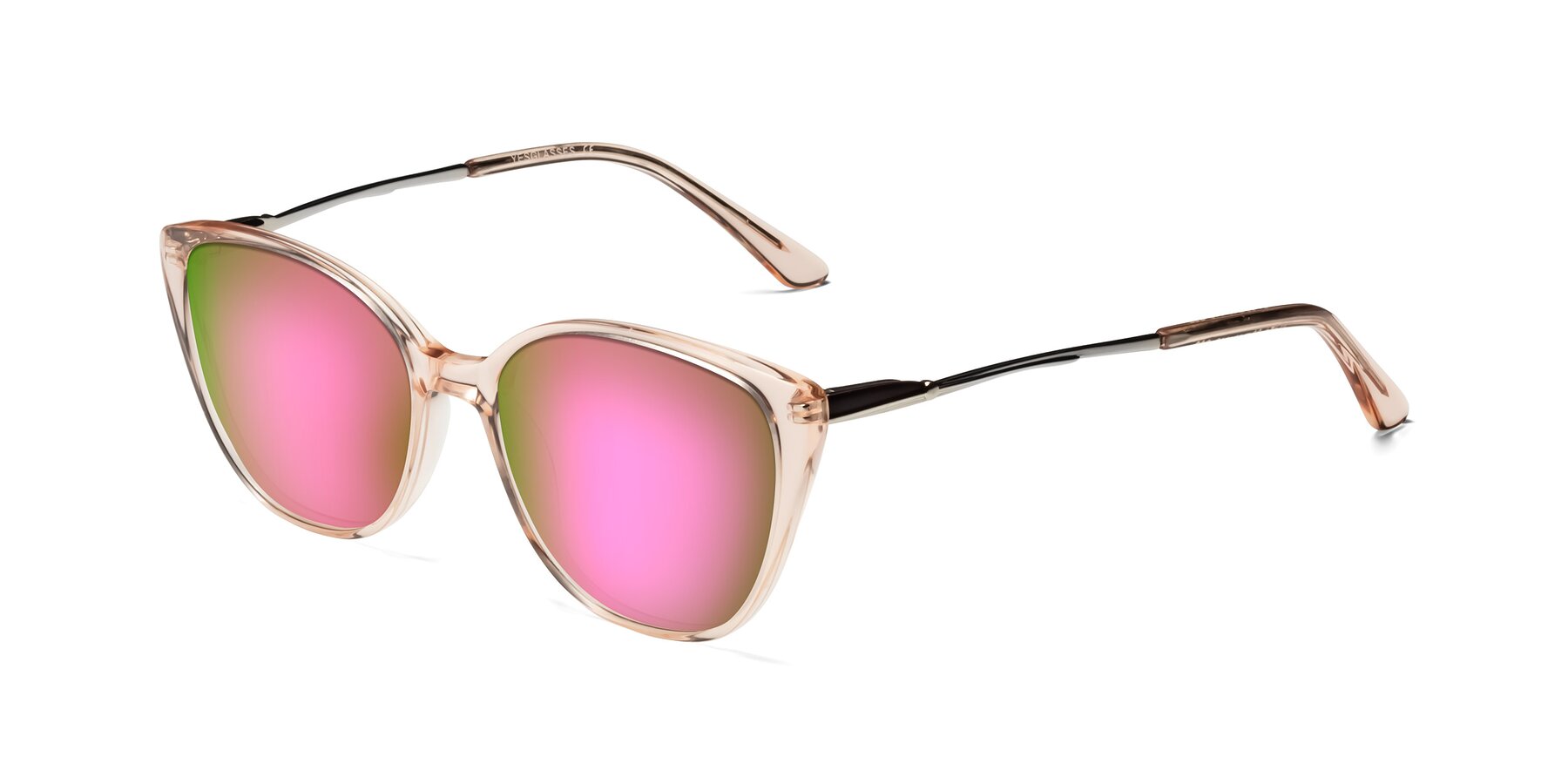 Angle of 17424 in Transparent Pink with Pink Mirrored Lenses