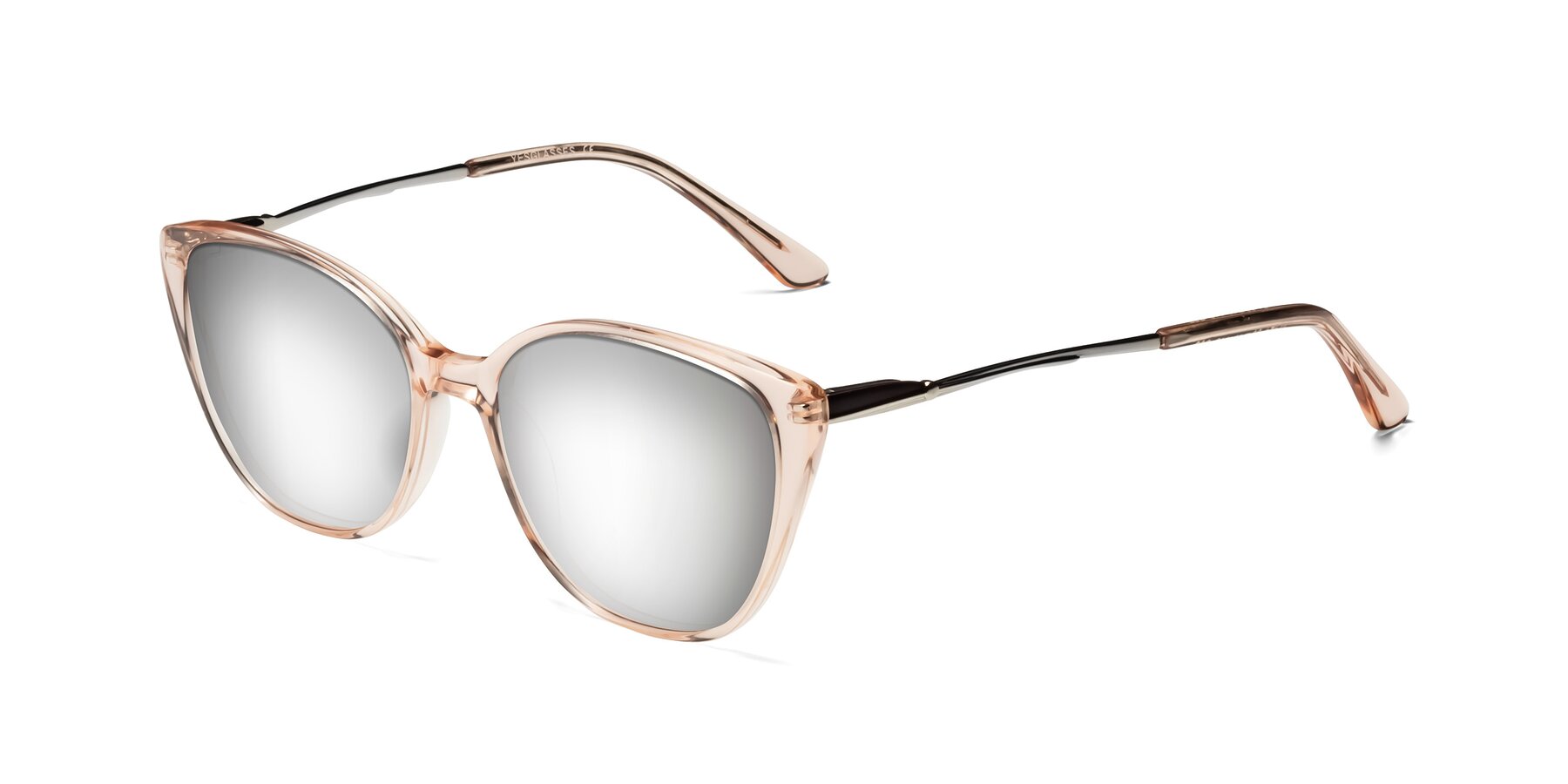 Angle of 17424 in Transparent Pink with Silver Mirrored Lenses