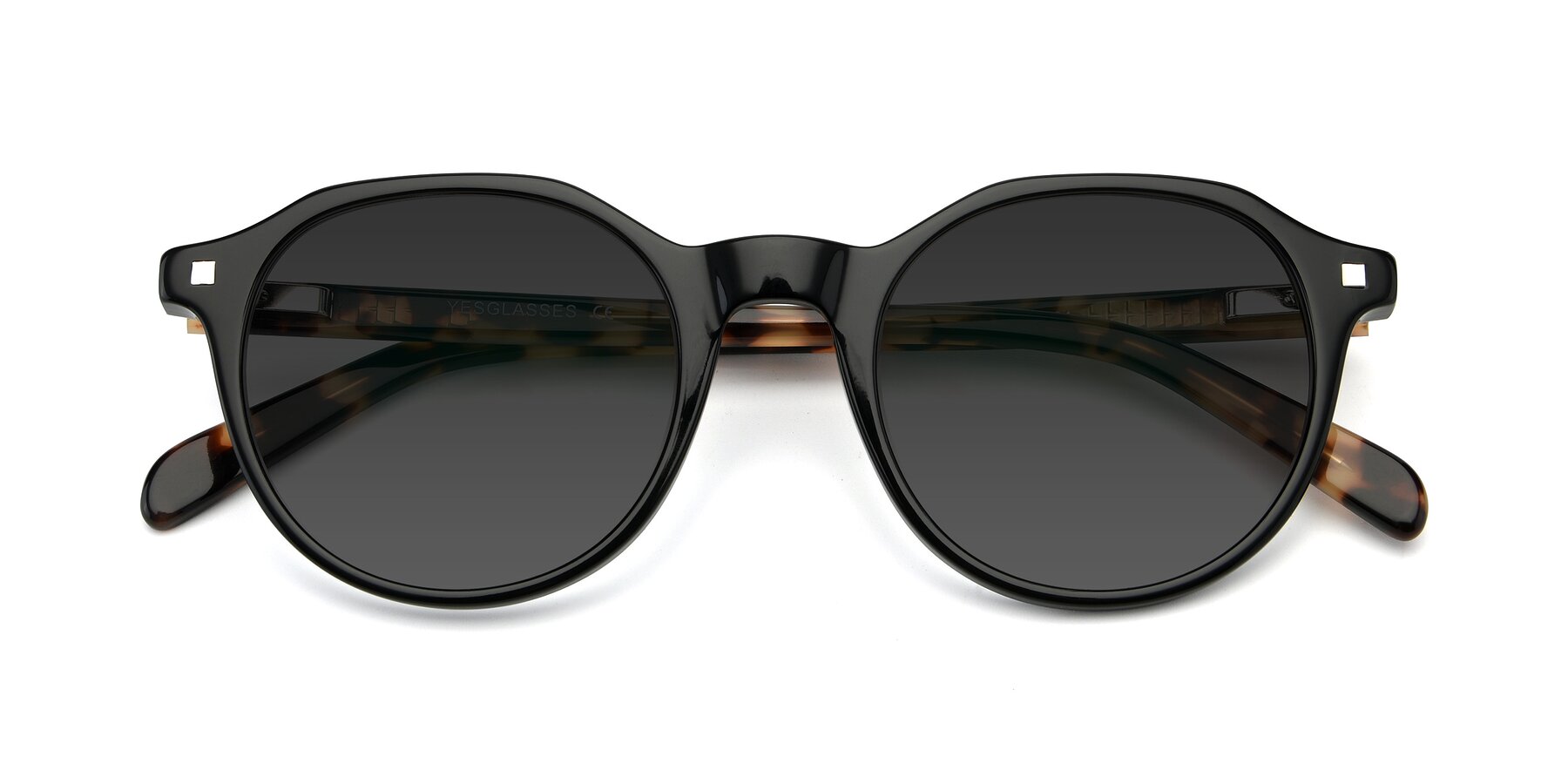 Folded Front of 17425 in Black with Gray Tinted Lenses