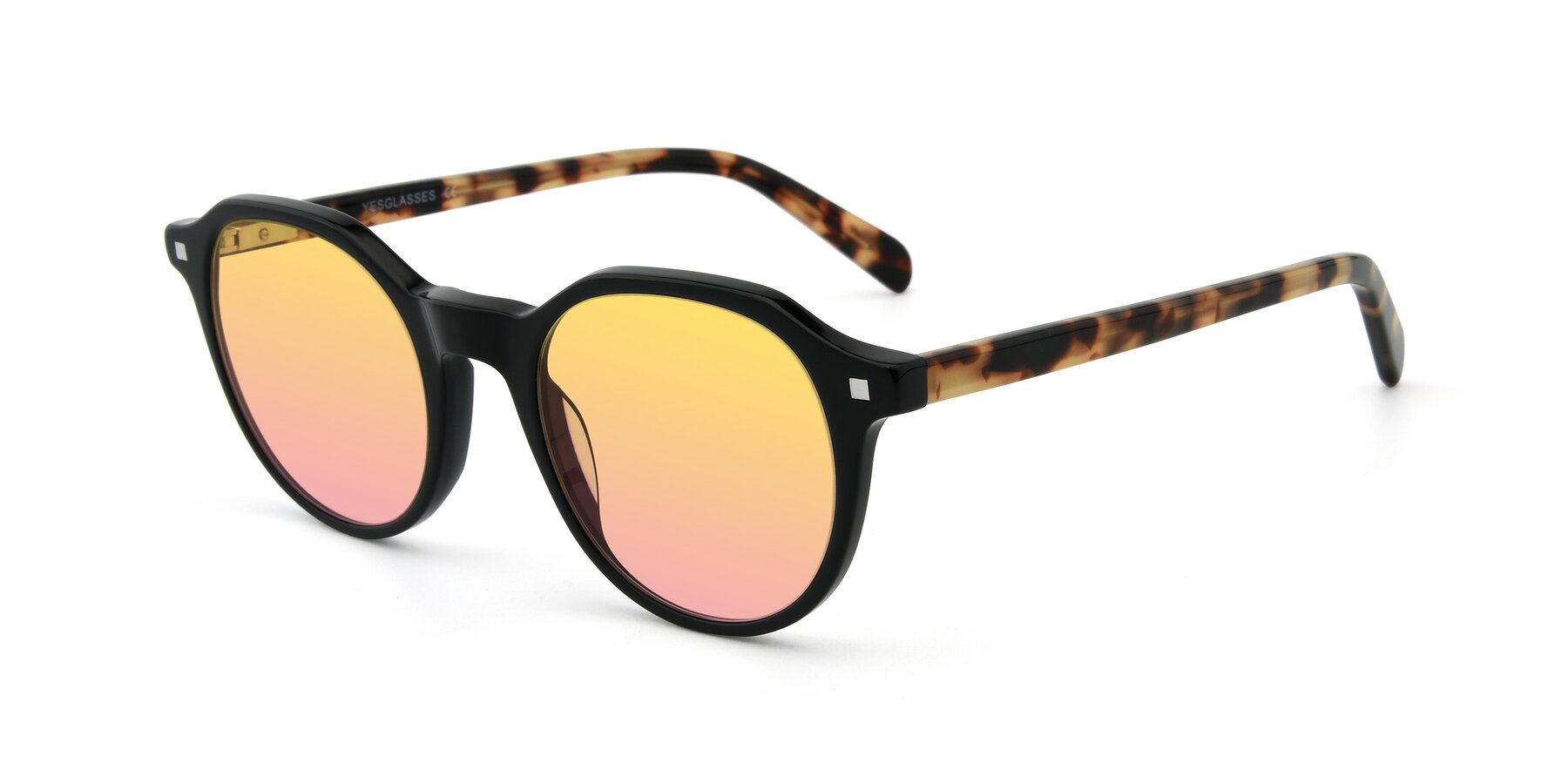 Angle of 17425 in Black with Yellow / Pink Gradient Lenses