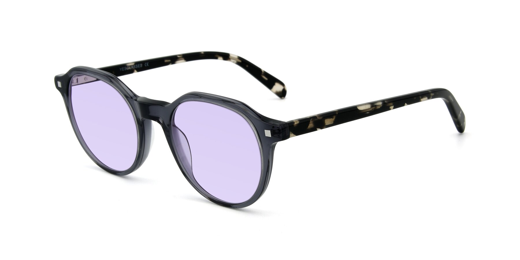 Angle of 17425 in Transparent Grey with Light Purple Tinted Lenses