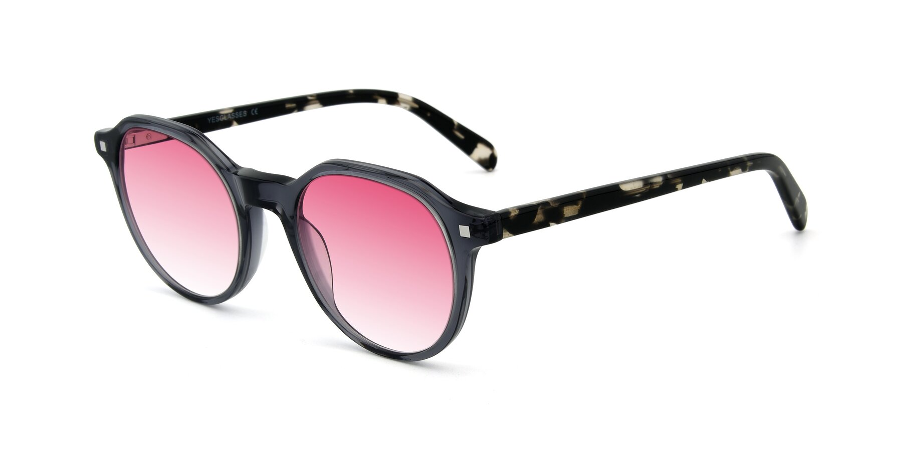 Angle of 17425 in Transparent Grey with Pink Gradient Lenses