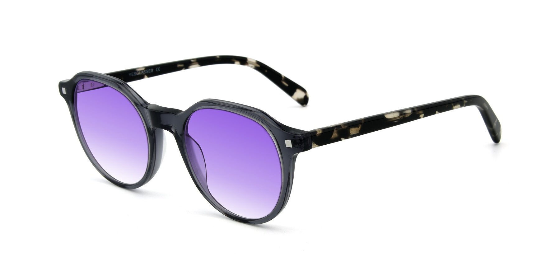 Angle of 17425 in Transparent Grey with Purple Gradient Lenses