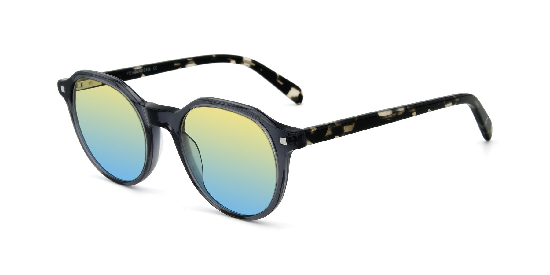 Angle of 17425 in Transparent Grey with Yellow / Blue Gradient Lenses