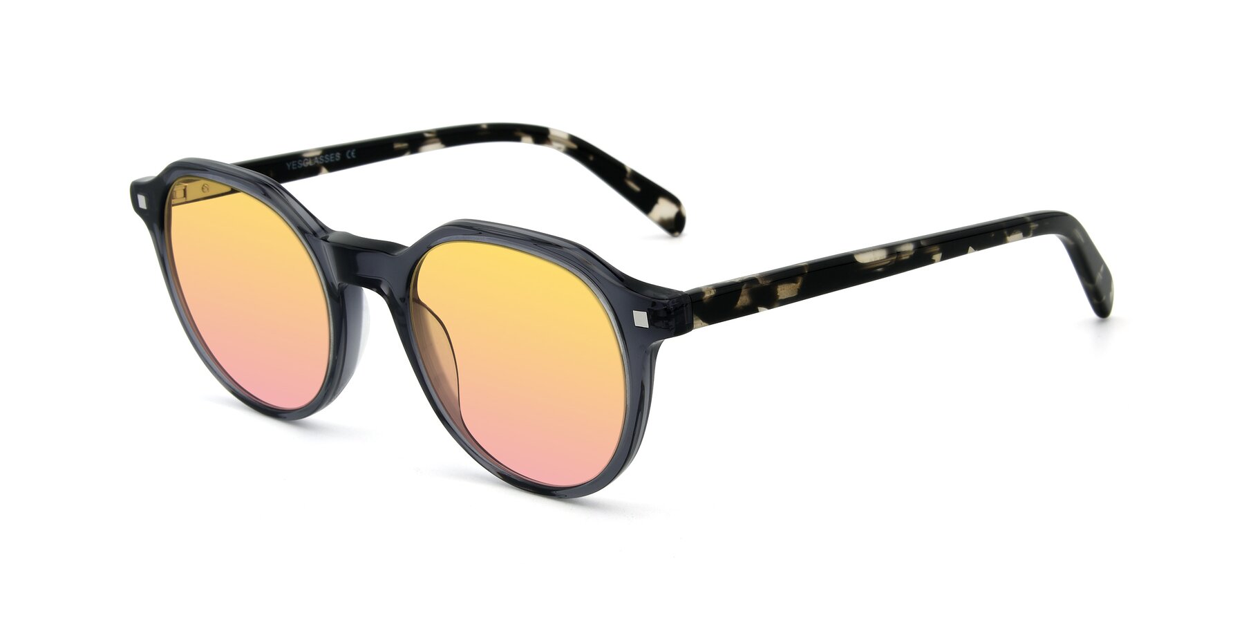 Angle of 17425 in Transparent Grey with Yellow / Pink Gradient Lenses