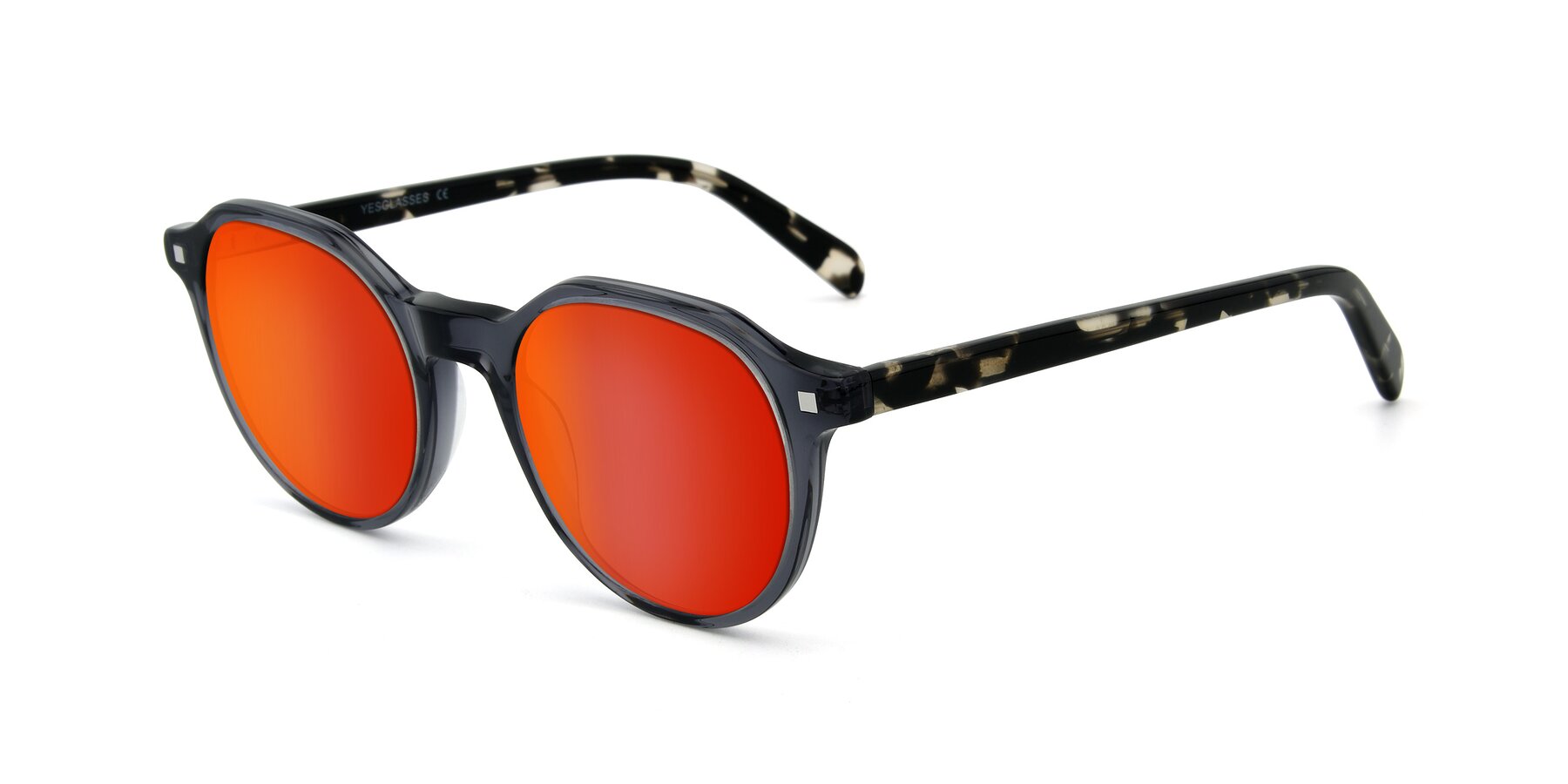 Angle of 17425 in Transparent Grey with Red Gold Mirrored Lenses