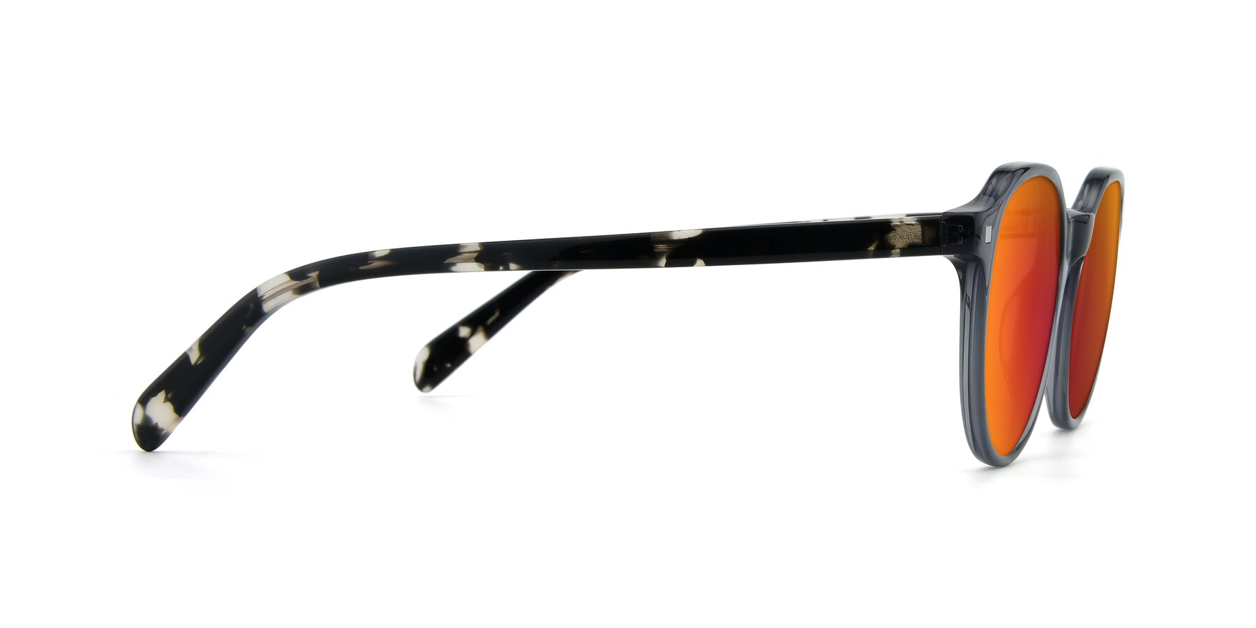 Side of 17425 in Transparent Grey with Red Gold Mirrored Lenses