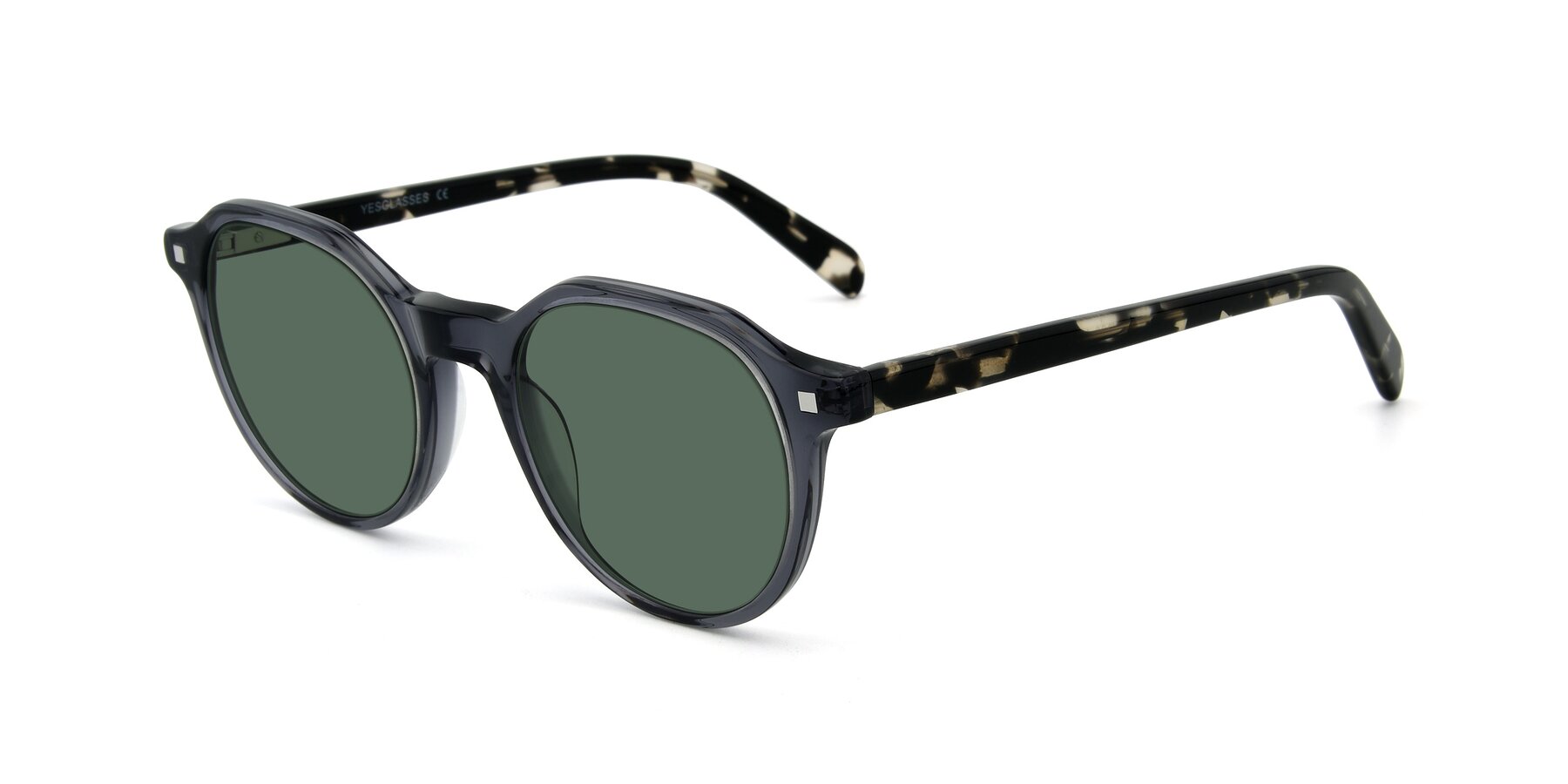 Angle of 17425 in Transparent Grey with Green Polarized Lenses
