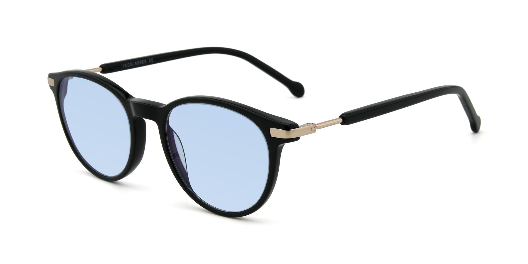 Angle of 17429 in Black with Light Blue Tinted Lenses