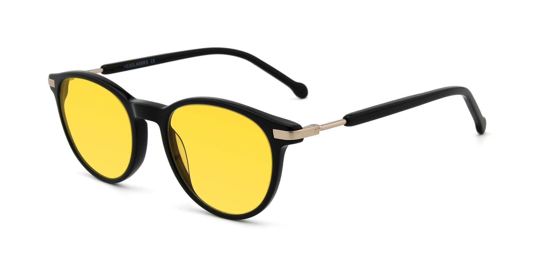 Angle of 17429 in Black with Yellow Tinted Lenses