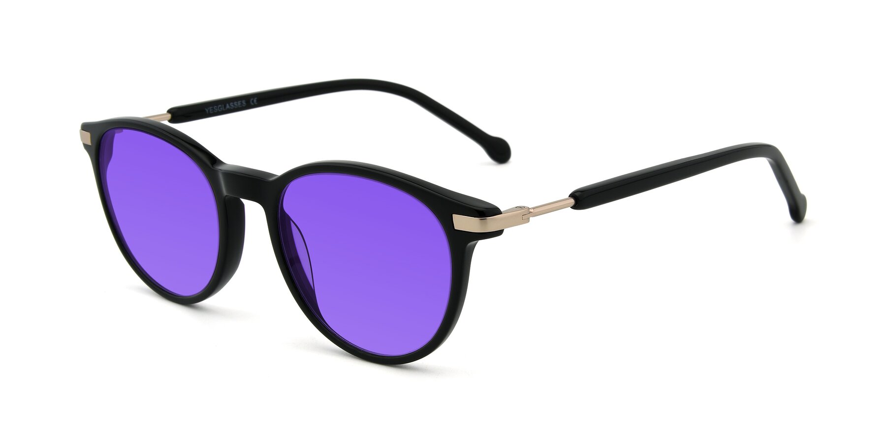 Angle of 17429 in Black with Purple Tinted Lenses