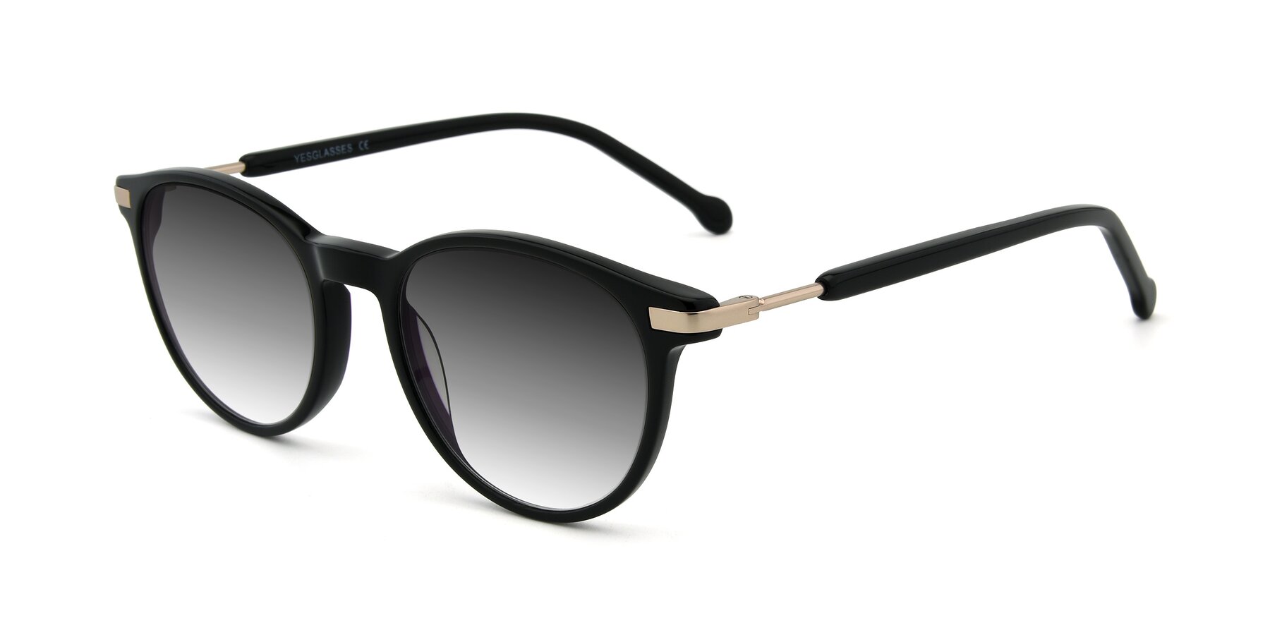 Angle of 17429 in Black with Gray Gradient Lenses