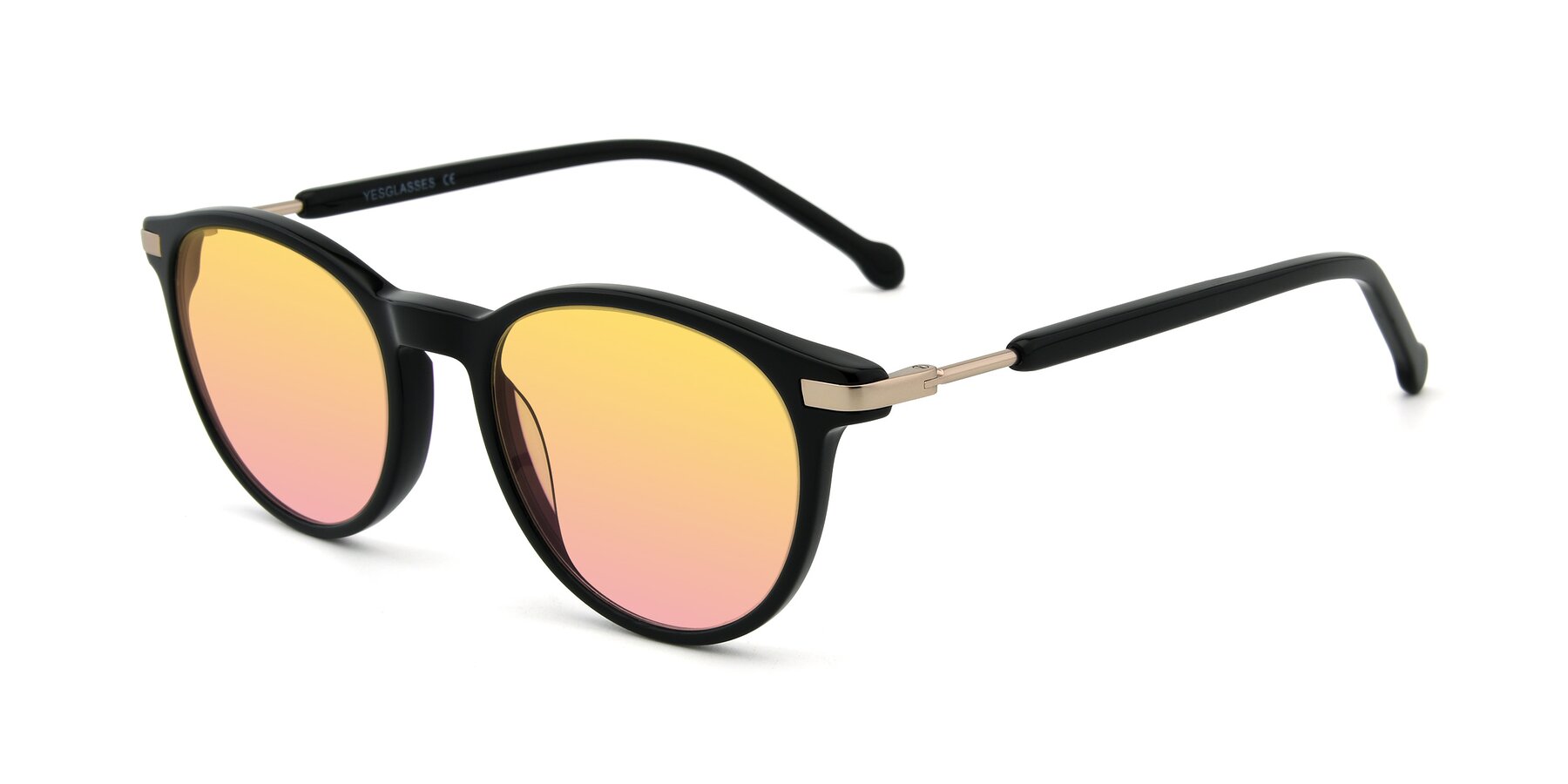 Angle of 17429 in Black with Yellow / Pink Gradient Lenses