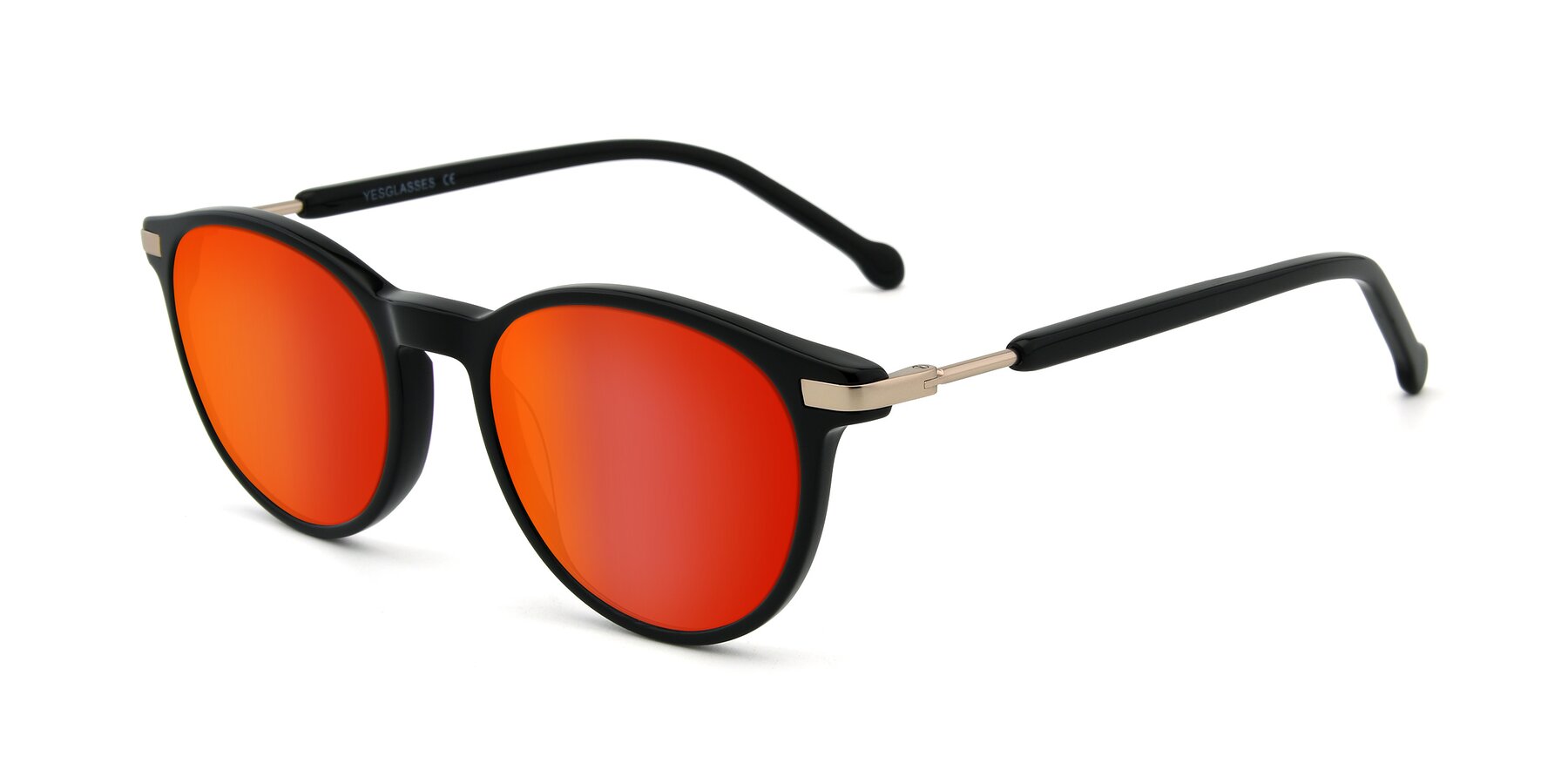 Angle of 17429 in Black with Red Gold Mirrored Lenses