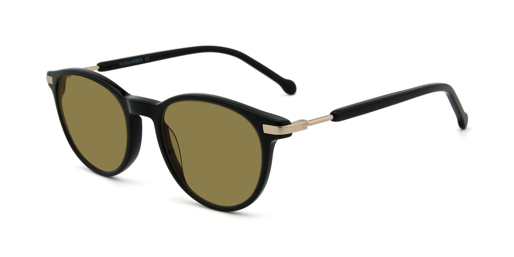 Angle of 17429 in Black with Brown Polarized Lenses