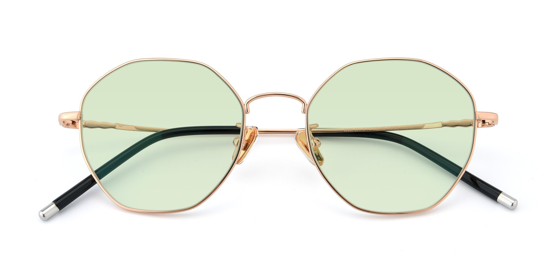 Folded Front of 90059 in Gold with Light Green Tinted Lenses