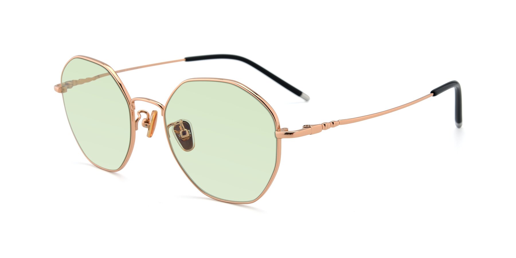 Angle of 90059 in Gold with Light Green Tinted Lenses