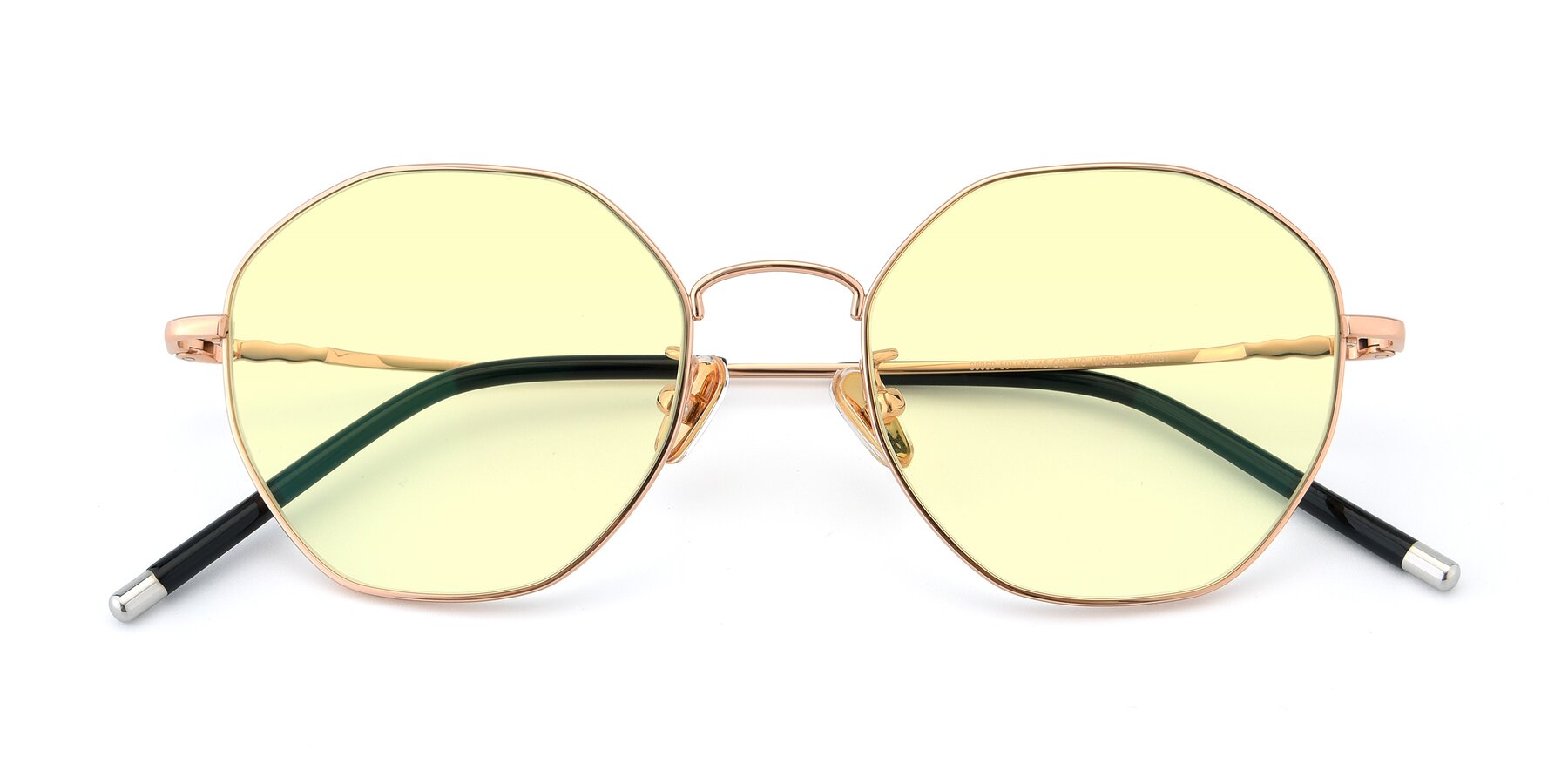 Folded Front of 90059 in Gold with Light Yellow Tinted Lenses