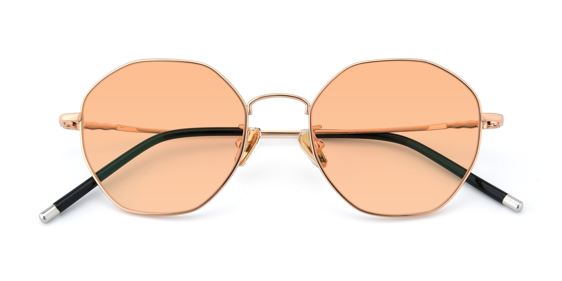 Folded Front of 90059 in Gold with Light Orange Tinted Lenses