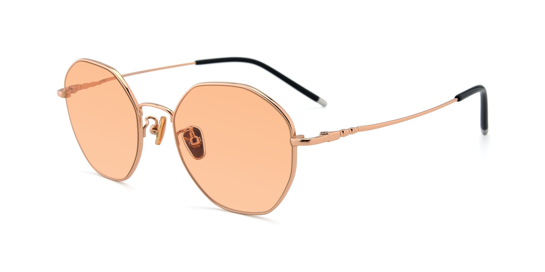 Angle of 90059 in Gold with Light Orange Tinted Lenses
