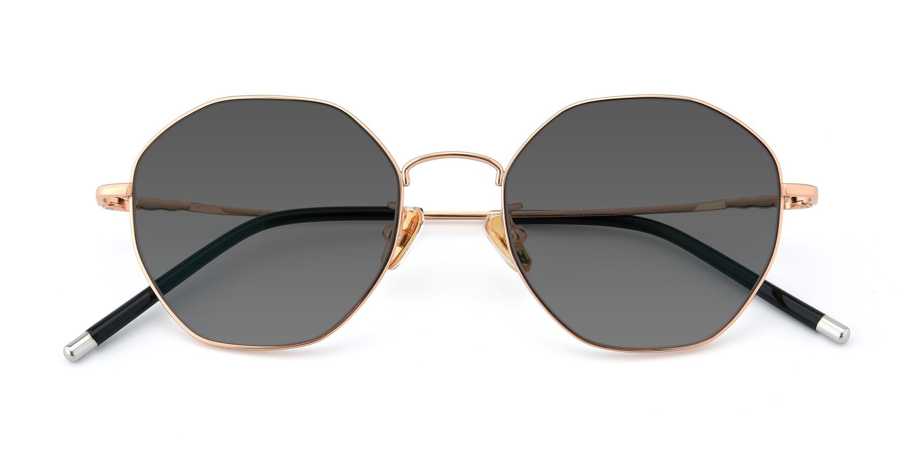 Folded Front of 90059 in Gold with Medium Gray Tinted Lenses