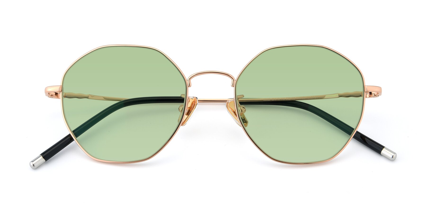 Folded Front of 90059 in Gold with Medium Green Tinted Lenses