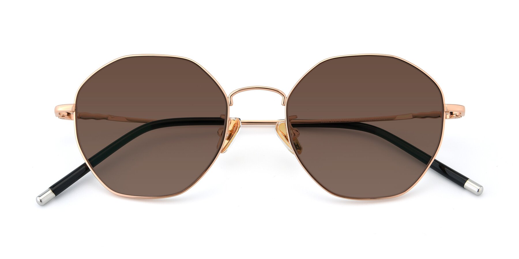 Folded Front of 90059 in Gold with Brown Tinted Lenses