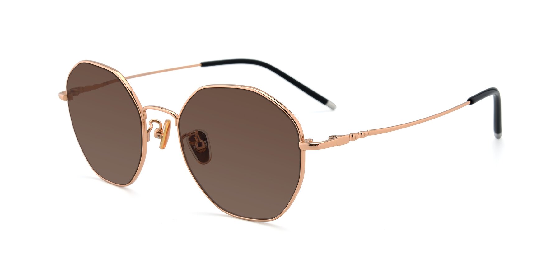 Angle of 90059 in Gold with Brown Tinted Lenses