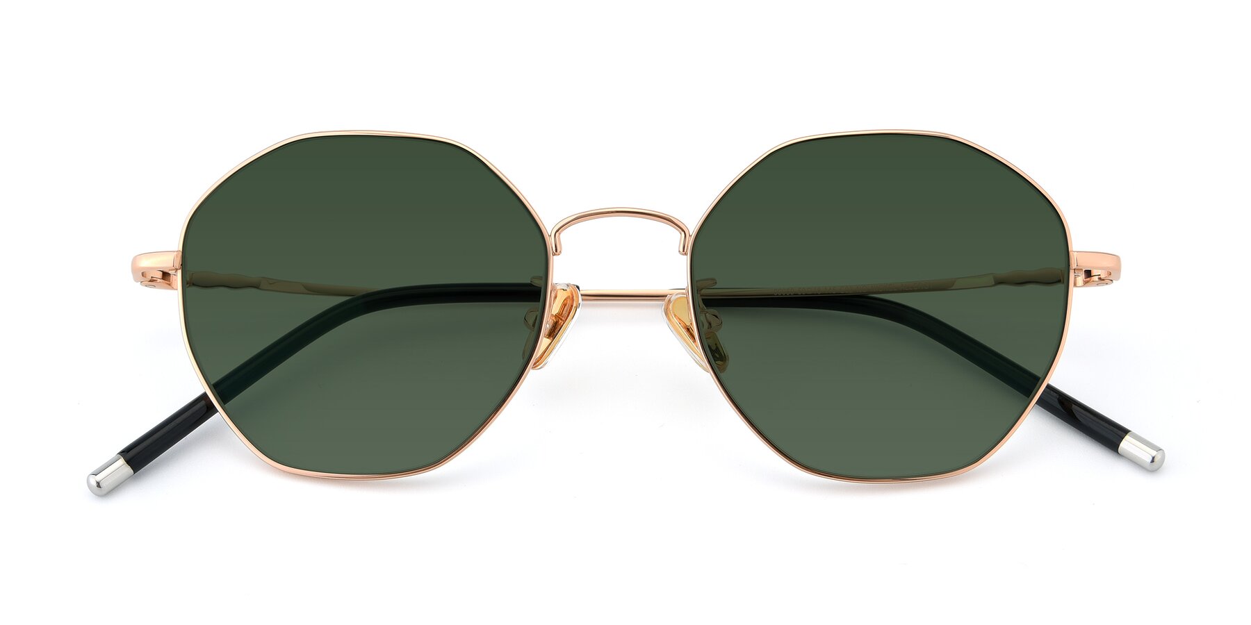 Folded Front of 90059 in Gold with Green Tinted Lenses