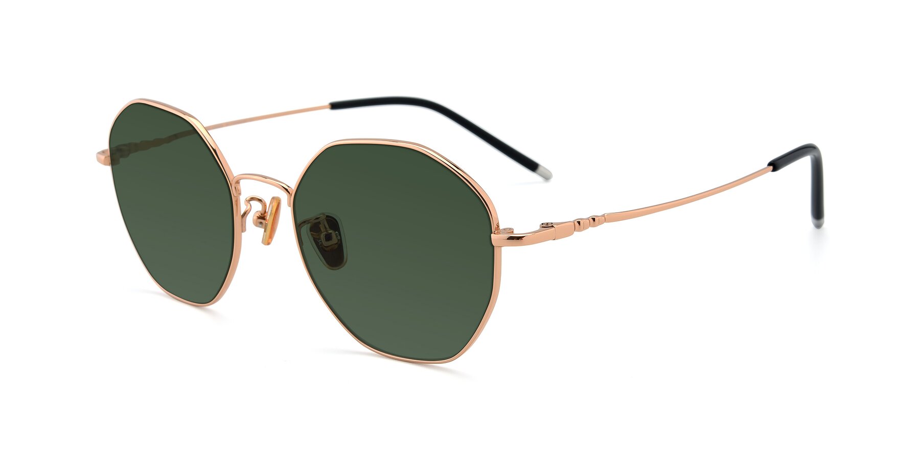 Angle of 90059 in Gold with Green Tinted Lenses
