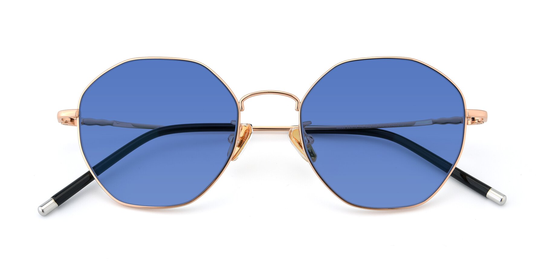 Folded Front of 90059 in Gold with Blue Tinted Lenses