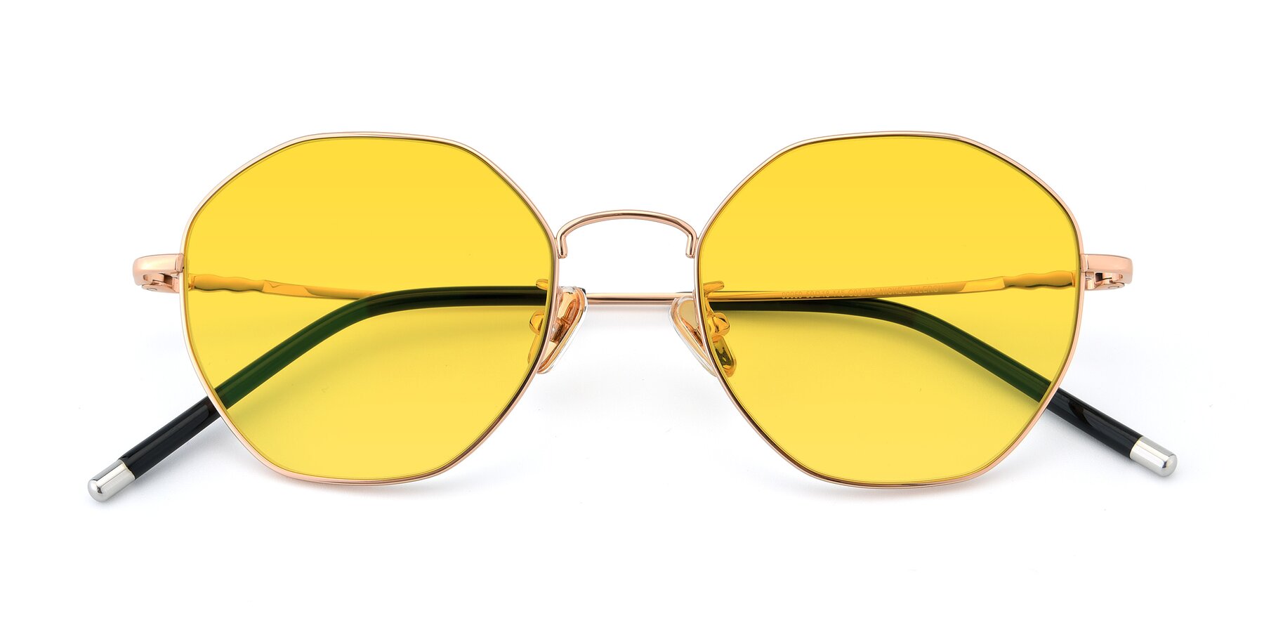 Folded Front of 90059 in Gold with Yellow Tinted Lenses