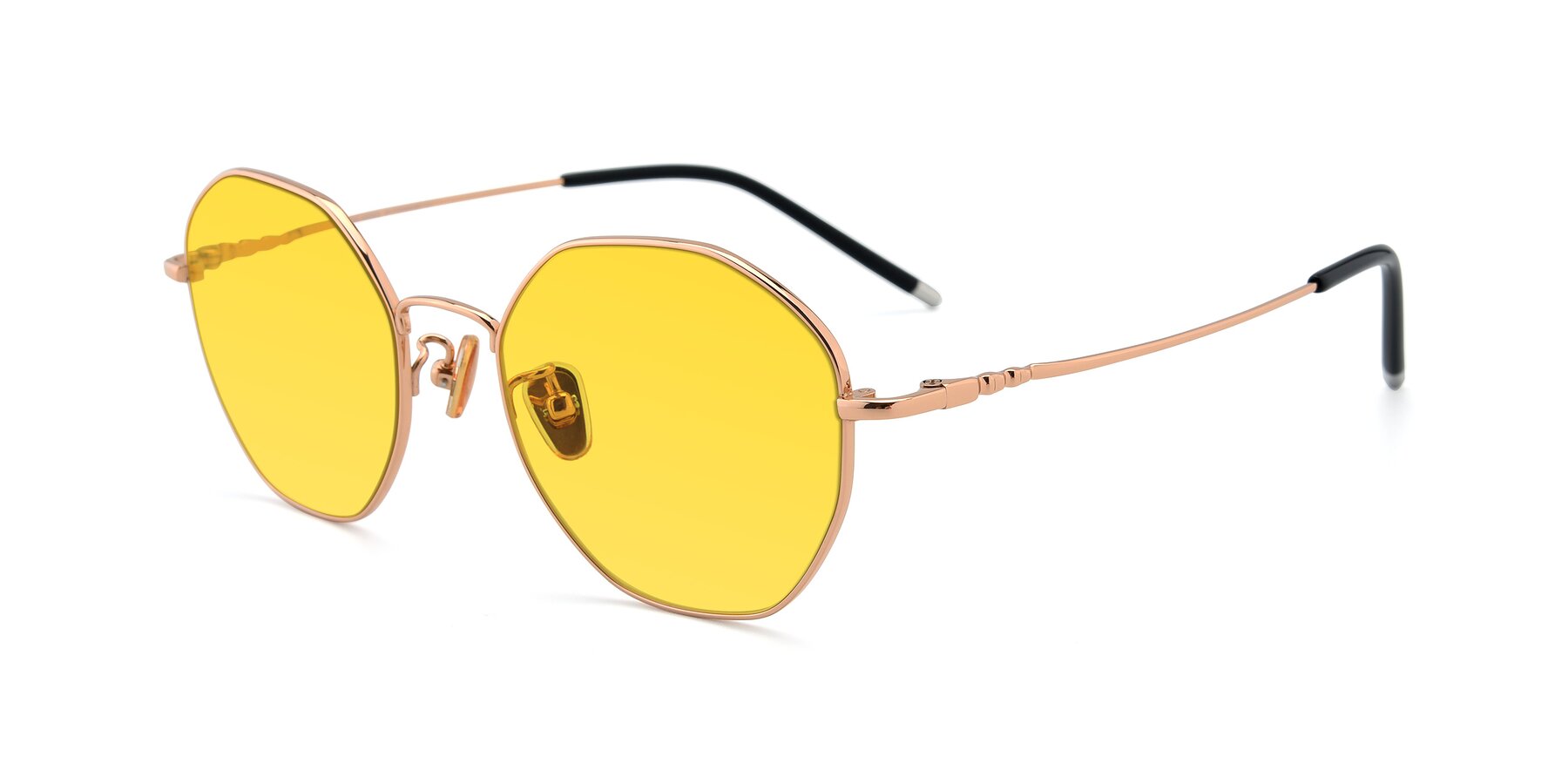 Angle of 90059 in Gold with Yellow Tinted Lenses