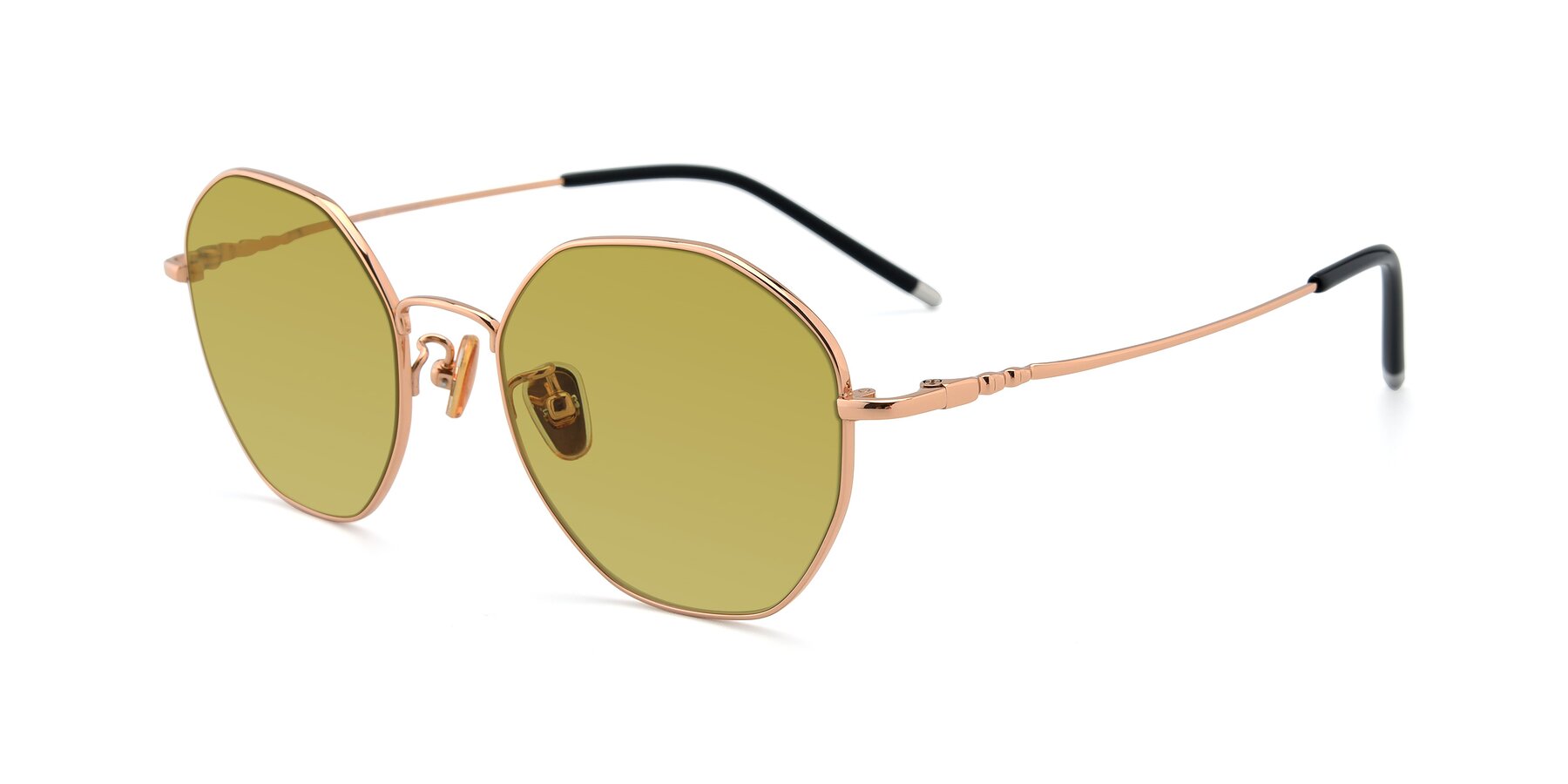 Angle of 90059 in Gold with Champagne Tinted Lenses