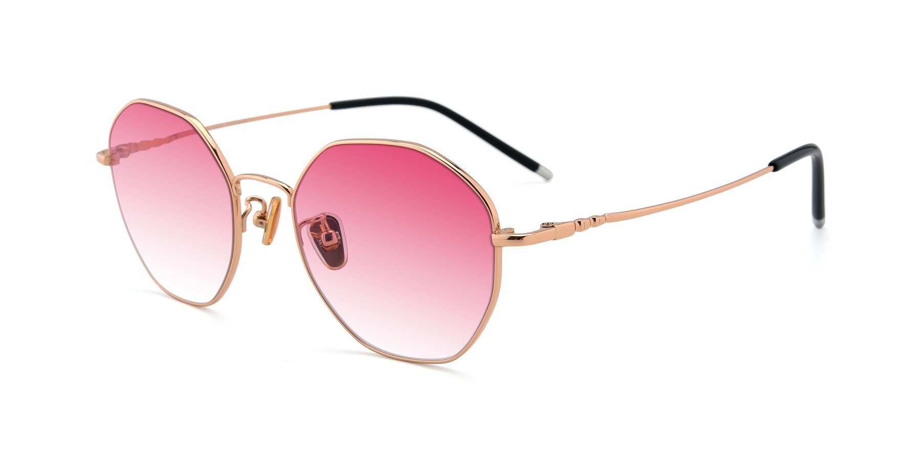 Angle of 90059 in Gold with Pink Gradient Lenses