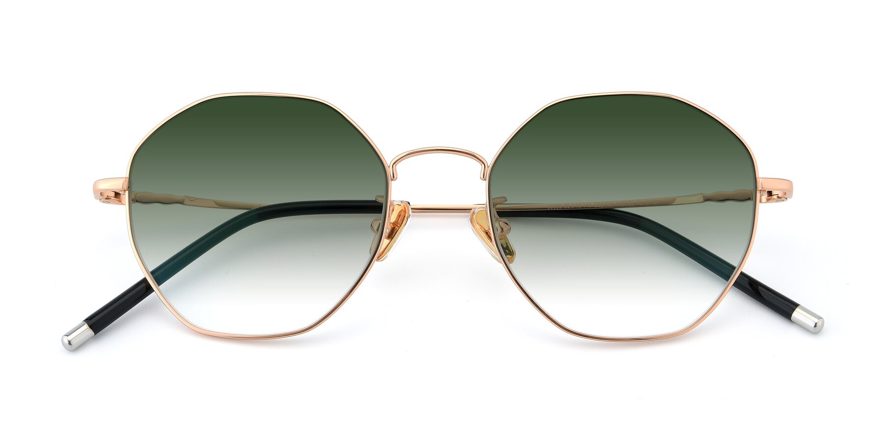 Folded Front of 90059 in Gold with Green Gradient Lenses