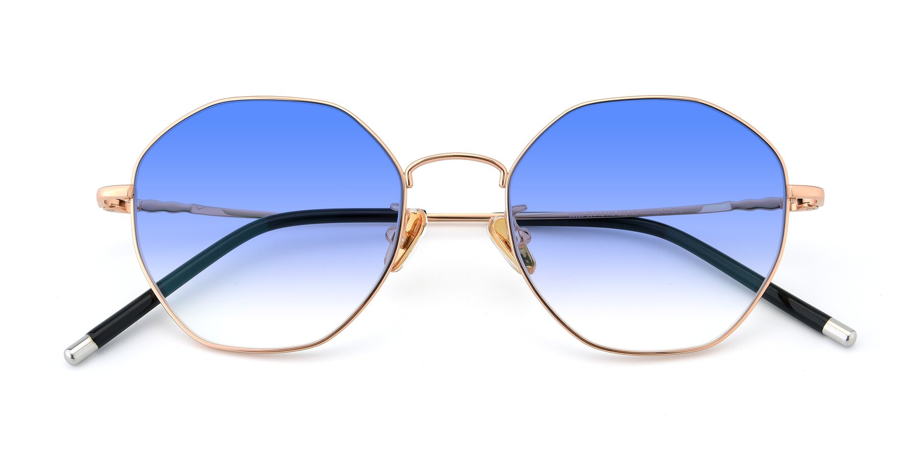 Folded Front of 90059 in Gold with Blue Gradient Lenses