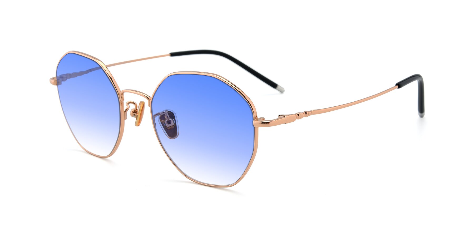 Angle of 90059 in Gold with Blue Gradient Lenses