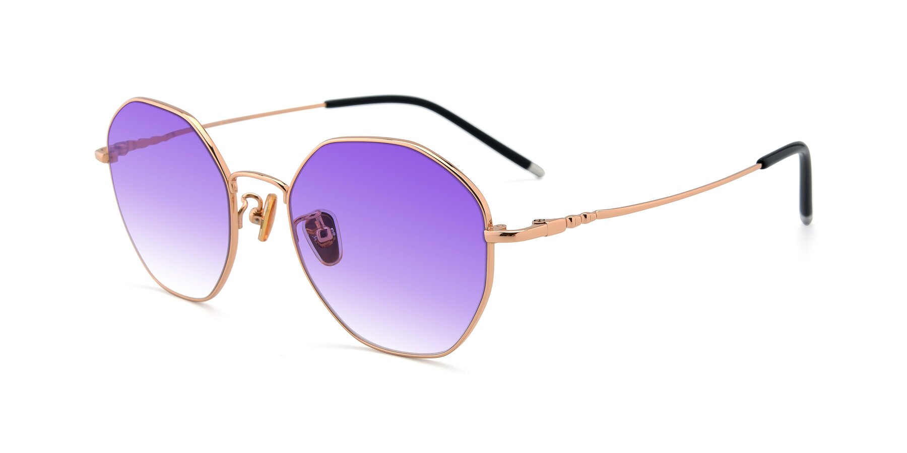 Angle of 90059 in Gold with Purple Gradient Lenses