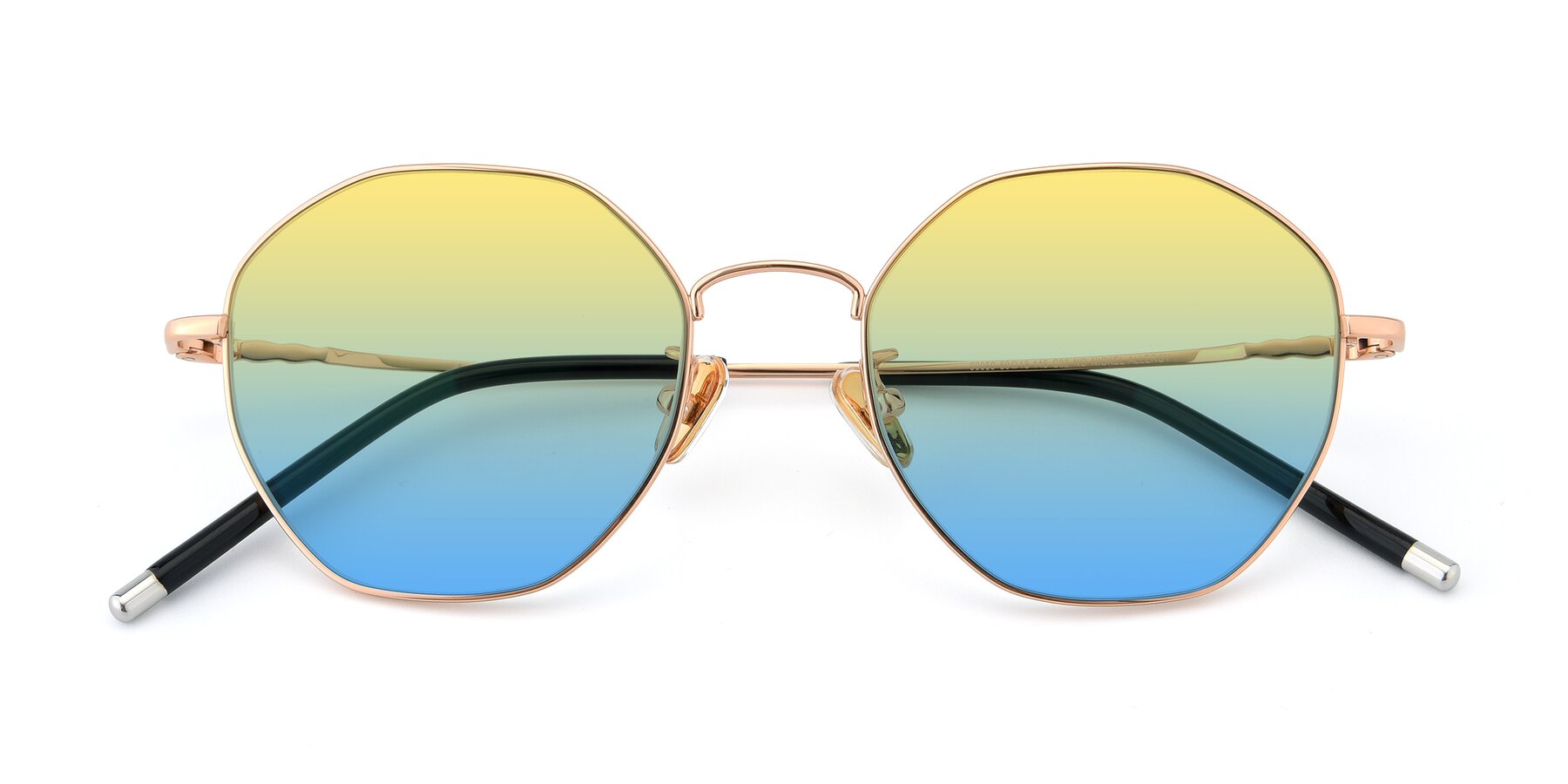 Folded Front of 90059 in Gold with Yellow / Blue Gradient Lenses
